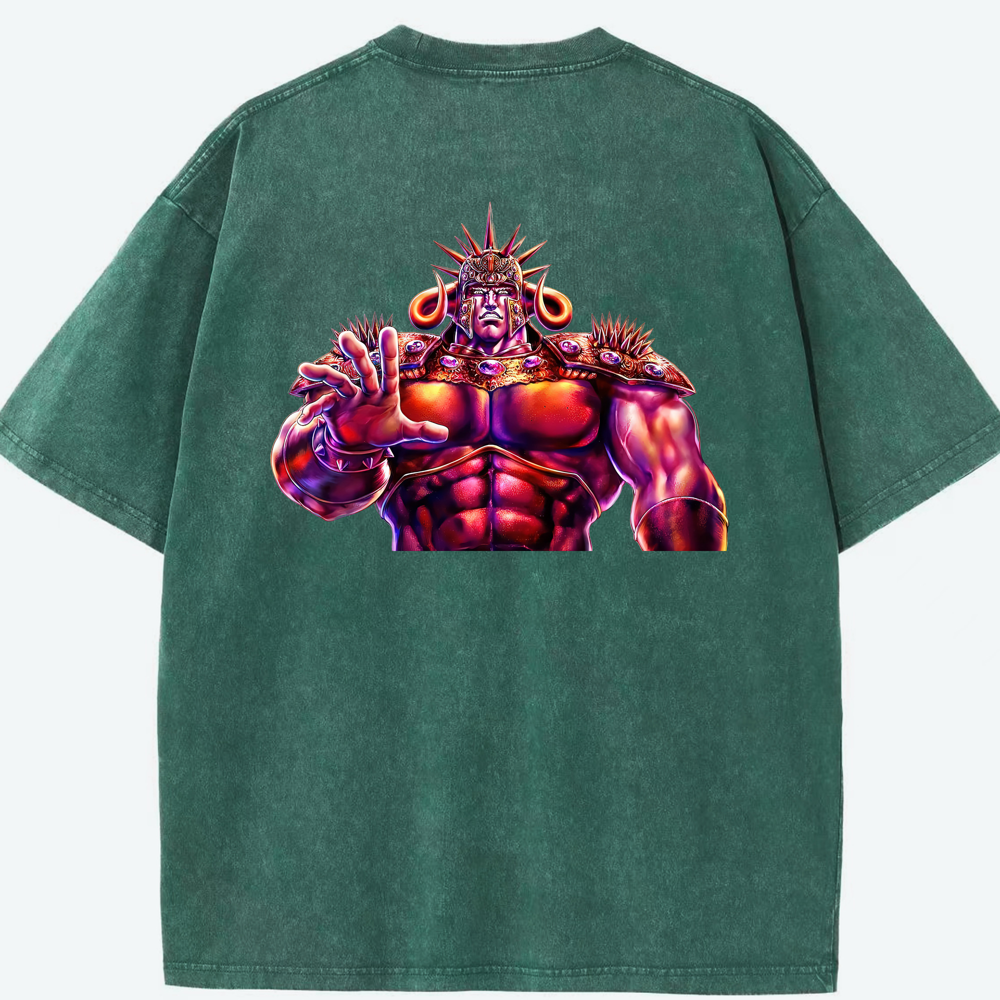 （画像用） 北斗の拳 Fist of the North Star 綿100% ヴィンテージ風 半袖Tシャツ（背面プリント）